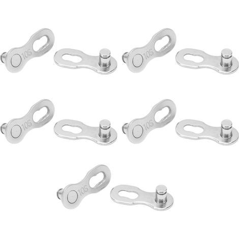 Paire de maillons de chaîne de vélo à dégagement rapide en acier inoxydable, résistants à la corrosion et faciles à installer, pour chaîne de vélo 10 vitesses.