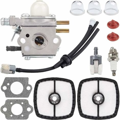Carburatore di ricambio per tosaerba Echo SRM2100 SRM2110 SRM2400 PE2000 PE2400 GT2000 GT2400 PPF2100, sostituisce C1U-K52 C1U-K29 C1U-K47, con filtro dell'aria e kit di regolazione del tubo del carbu (1/4)