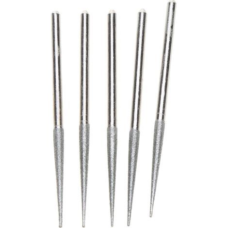Lntyq 5pcs Gravure Sculpture Polissage Bit Forage En Verre 5pcs 3 Mm Tiges Broyage Mini-foret En Diamant Pour Tête (1/5)