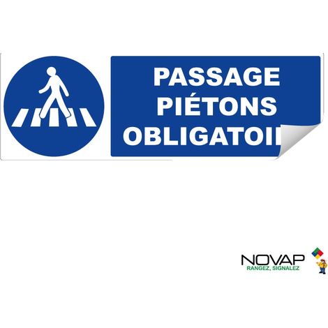 Adhésif Passage Piétons obligatoire - 450x150mm - 4061573