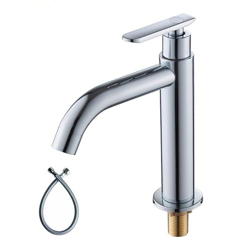 Robinet d'évier de salle de bain en laiton chromé pour salle de repos