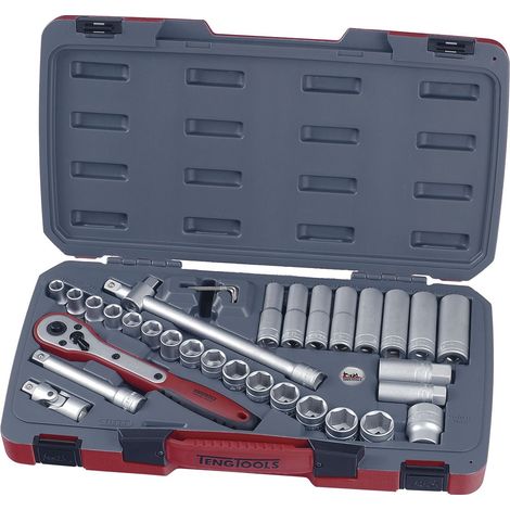 Jeu de douilles 1/2 11-24mm 34 pcs Teng Tools T1234