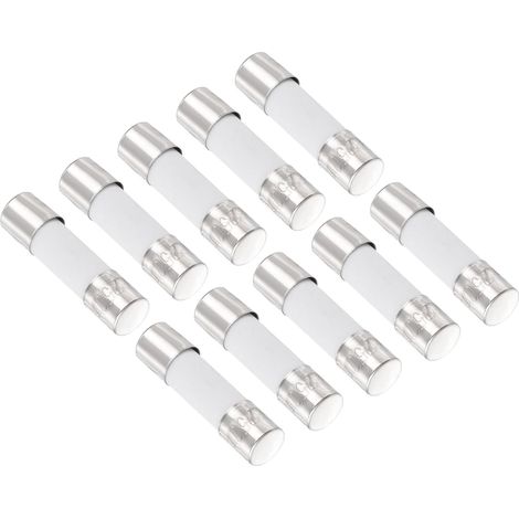 Ceramic Delayed Fuse 250V 5A 5mm x 20mm x 10pcs for Electrical Appliance Repair, Silver Tone (1/5)