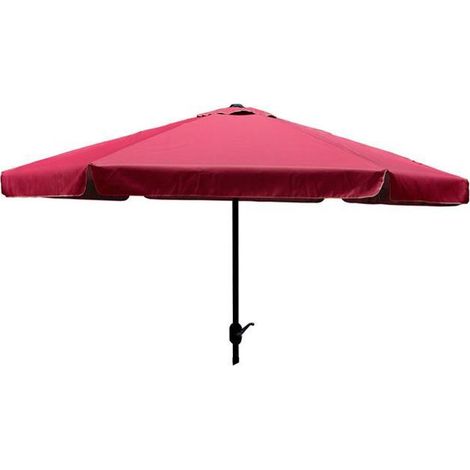 KORMAX parasol metal 48 mm manivela 3 m burdeos , Parasol metal 48 mm con manivela 300 cm granate.
-Sombrilla de metal con estructura inoxidable y toldo circular de poliéster de co (1/2)