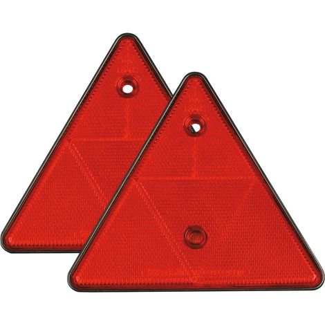 Euro-Norm catarifrangenti triangolari - 155x135 mm - Rosso