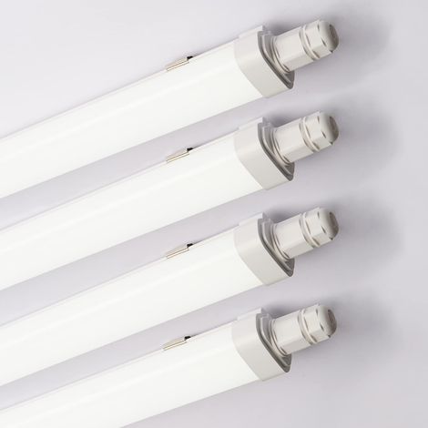 Lot de 4 Reglette LED 120 cm, 6500K IP65 Étanche Super Lumineux Neon LED (1/5)