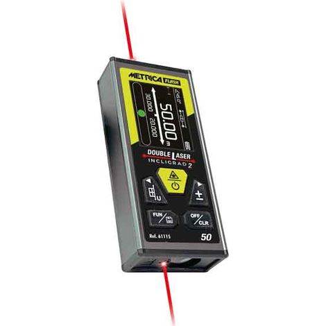 DISTANZIOMETRO 'DOUBLE LASER INCLIGRAD 2' METRICA Portata fino a 50 metri