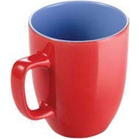 12PZ TAZZA MUG "CREMA SHINE" ROSSA ML.300 - ø cm.8x9,5h.