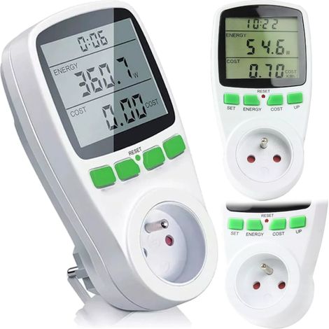 Wattmetro con display LCD, contatore di consumo, contatore elettrico. (1/5)