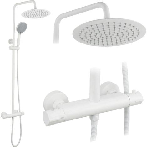 Set Doccia Senza Bocchetta Con Termostato Rea Lungo White