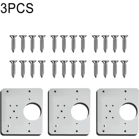 Scharnierreparaturplatte für Möbel, Schubladen, Fenster, Edelstahl (1/4)