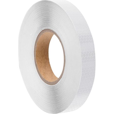 Bande réfléchissante blanche PVC 2,5 cm x 50 m