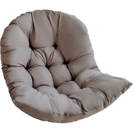 Coussin de chaise suspendue œuf 1 place avec dossier, assise rembourrée pour balançoire intérieure/extérieure, housse de siège à suspension, coussin de relaxation pour fauteuil suspendu. (1/5)