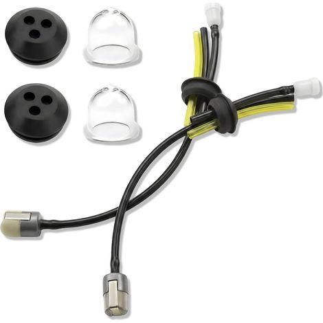 Fuel Lines with Filter, Universal Fuel Filter Kit, Fuel Line for Brush Cutter, Lawn Mower Fuel Hoses with Primer Bulb, For Gardening and Agriculture, 2 Sets (1/5)