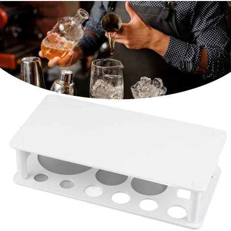 7-teiliges weißes ABS-Bar-Organizer-Set, platzsparend, Cocktail-Set für Zuhause (1/5)
