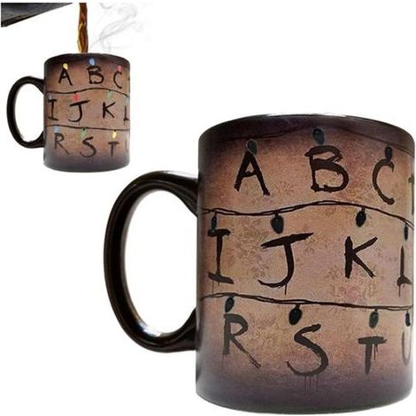 1 tasse thermochrome, motif lumières de Noël, céramique résistante à la chaleur, 330 ml, pour café et thé au lait (1/5)