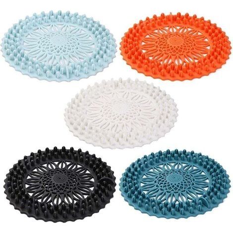 Siphon de Sol en Silicone Couvre crépine d'évier Filtre à Tamis de vidange Convient pour filtrer Les Articles Divers au Sol tels Que la Cuisine, la Salle de Bain, la Salle de Bain 5 Pi (1/4)