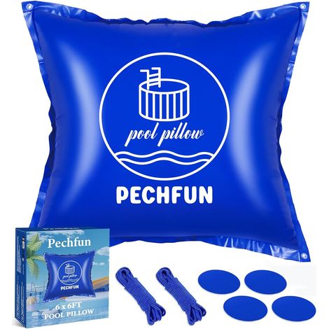 180 x 180cm Coussin Piscine Hivernage Résistance au froid Coussin Hivernage Piscine Hors Sol, avec Valve de Sécurité et Double Couture, Kit de réparation Inclus (1/5)