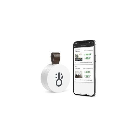 Kabelloses Thermometer-Hygrometer, Oria Mini Bluetooth 5.0 Feuchtigkeits- und Temperatursensor mit Datenexport und Warnmeldungen – Crezuo