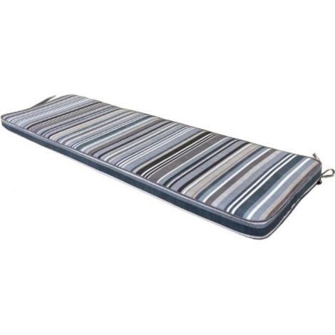 Sandbanks 3 Seater Bench Cushion - L141 x W48 x D6 cm - Grey