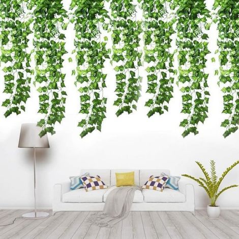 Guirlande Lierre Artificiel - 12 Pièces x 2 M - Décoration Intérieure Extérieure pour Salon Chambre Jardin Mariage - 25,6 M Total (1/4)
