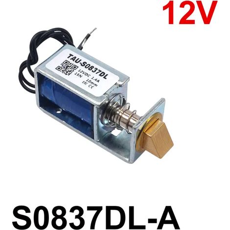 Elektromagnetisches Schloss TAU-S0837DL (6 V/12 V/24 V DC), 10 mm Auswurf, geeignet für Schranktüren. S0837DL A 12 V 15 N (1/5)