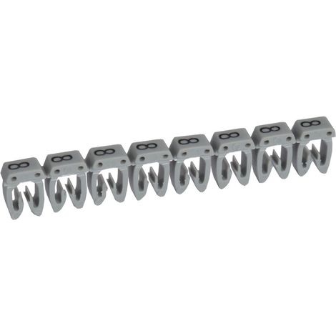 038218 Legrand - Boite De 1200 Repères Cab 3 Pour Fils 0,5mm² à 1,5mm² - Marquage Chiffre 8 Gris (1/5)