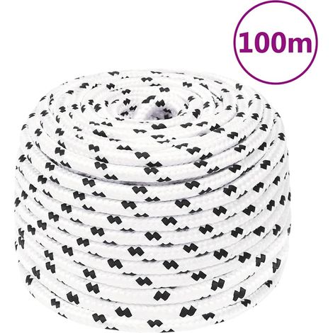 vidaXL Corde de travail Blanc 10 mm 100 m Polyester (1/5)