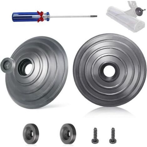 V-Ball-Ersatzräder für Dyson V6, V7, V8, V10, V12, DC58, DC59, DC62, DC72, DC74, SV10, SSV12, SV20, Direktantrieb-Reinigungskopf-Zubehör 35 W, 50 W, 2 Räder + 2 Schrauben + 2 Montagehalterungen + Schr (1/4)