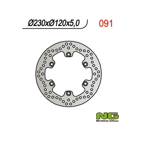 Disco de freno trasero para Kawasaki KLR 650 '90-'07, KLE 500 '91-'07 (230 mm)
