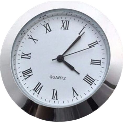 Un cadran rond remplace la mini-horloge d'origine à chiffres romains, avec un décor de chambre métallique (argenté) (1/5)