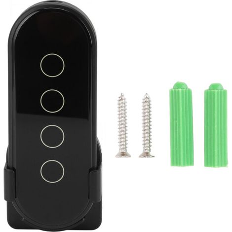 TUYA 4-Button 3-Way Wireless Smart Button for ZigBee, Wifi, for Home (Black) (1/5)