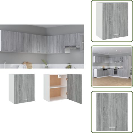 Holzwerkstoff - vidaXL Hängeschrank Lyon Grau Sonoma 50x31x60 cm Holzwerkstoff - Stauraum (1/5)