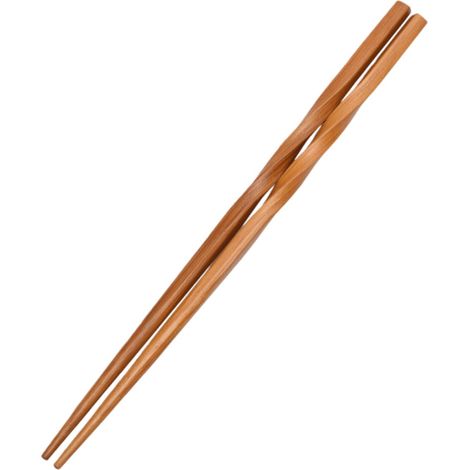 20 paires de baguettes torsadées en bambou de 24 cm - Ustensiles de cuisine - Vaisselle en bambou et bois - Couleur bois naturel (1/5)