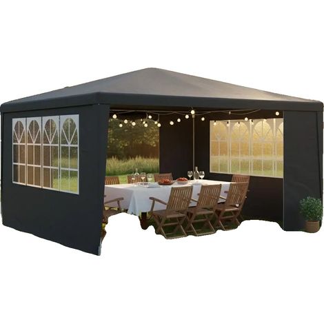 Carpa para fiestas, tejido resistente a la intemperie, fácil montaje, verde militar (1/2)