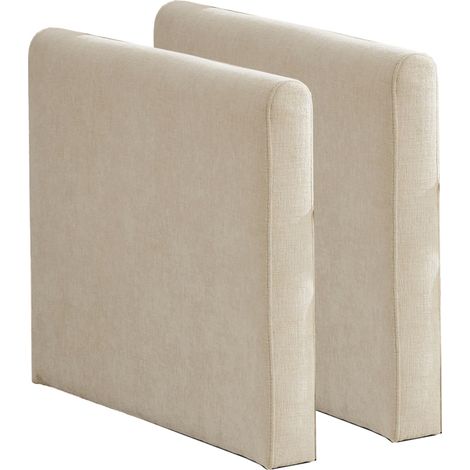 Canapé, en tissu et chenille, rembourré, avec coussin, avec accoudoirs, beige, pour chambre, assise confortable, pour salon bureau appartement