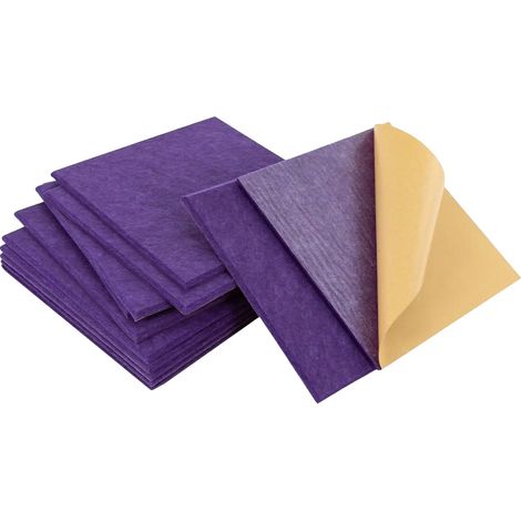 Paneles acústicos, absorción de sonido, diseño moderno, color púrpura, 12 unidades. (1/2)