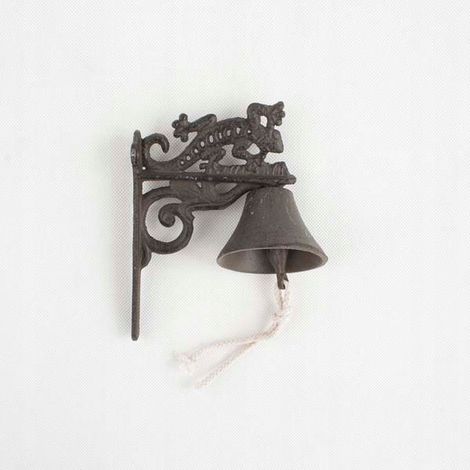 Campana de hierro fundido con forma de lagarto/gecko (1/4)