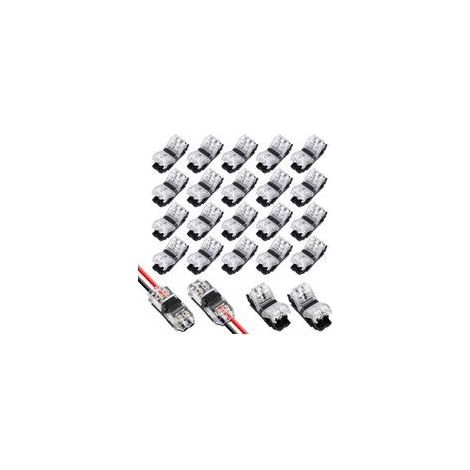 Connettori elettrici a 2 pin tipo H - 20 pezzi, cavi 20/22 AWG, connettori rapidi per auto, luci e audio (1/5)