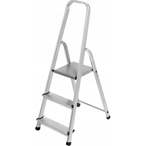 Escalera awtools aluminio 3 peldaños 125 kg plegable (1/2)