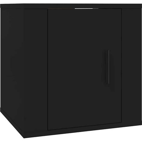 Meuble TV mural, Étagère TV, Meuble de Salon, Noir 40x34, 5x40 cm OIB6311E (1/5)