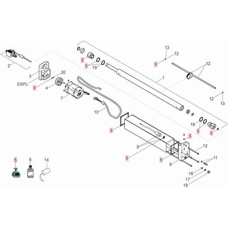 Dichtungssatz J275 enthält 21 Original-Ersatzteile von FAAC