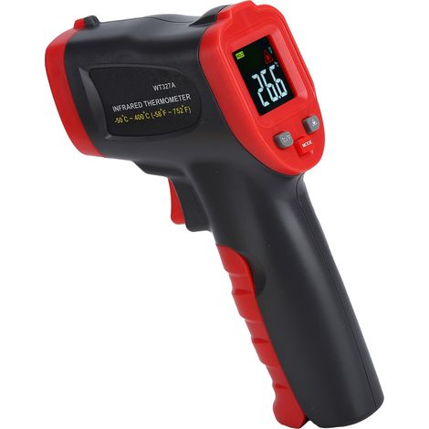 Thermomètre infrarouge sans contact portatif à laser LCD numérique pistolet de température WT327A (-50°C à 400°C) (1/5)