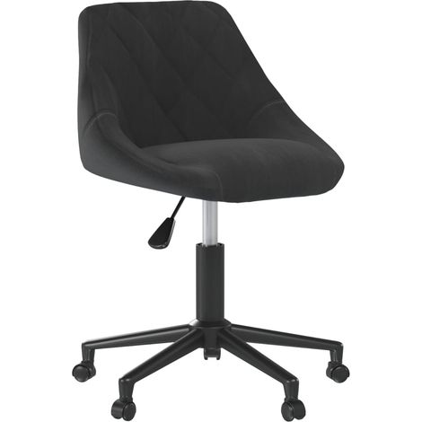 Maison Exclusive - Sedia Girevole da Ufficio Nera in Velluto