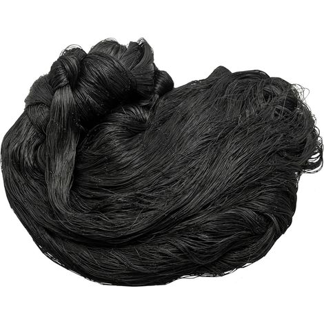 Filet de protection contre les oiseaux - 15 m x 15 m - Noir - Filet solide pour enclos à poulets - Filet de volière pour protéger les arbres