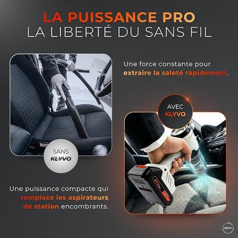 Aspirateur Voiture à Main Portable sans Fil – Mini, et Toujours Prêt 2 Batteries rechargeables – Nettoyage Rapide tapis, tissu, moquette, sol Auto Propre En Toute Occasion (1/4)