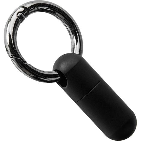 Titane Pilulier Pilulier Pilule Fob Pendentif Métal Tube Petite Pilulier Porte-clés Pilule Bouteille pour Voyage Randonnée Camping Poche Hommes Femmes, noir (1/5)