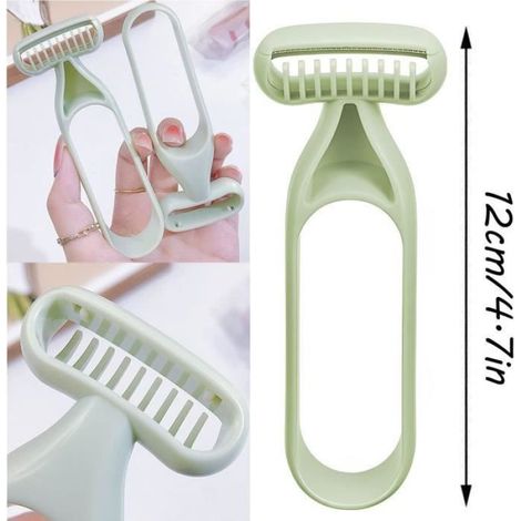 Couteau D'épilation 3 Pièces, Couteau D'épilation Manuel Portable Doux,Coupe Poils sous Les Aisselles,Outil De Exfoliant (1/4)