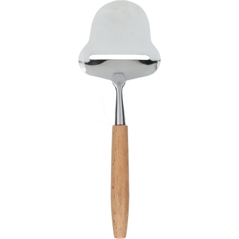 Espátula para queso con mango de madera, acero inoxidable, raspador de queso de grosor ajustable para quesos semiduros.