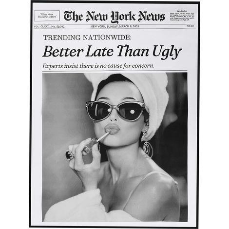 Poster – Style Journal Noir et Blanc – Décoration Murale Féministe – Toile pour Salon et Chambre – 30×40 cm (1/5)